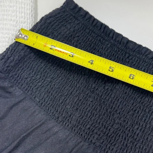 J. Crew Linen Smocked Waist Mini Skirt Bundle XXL Plus Size Black, White & Linen - Picture 7 of 16